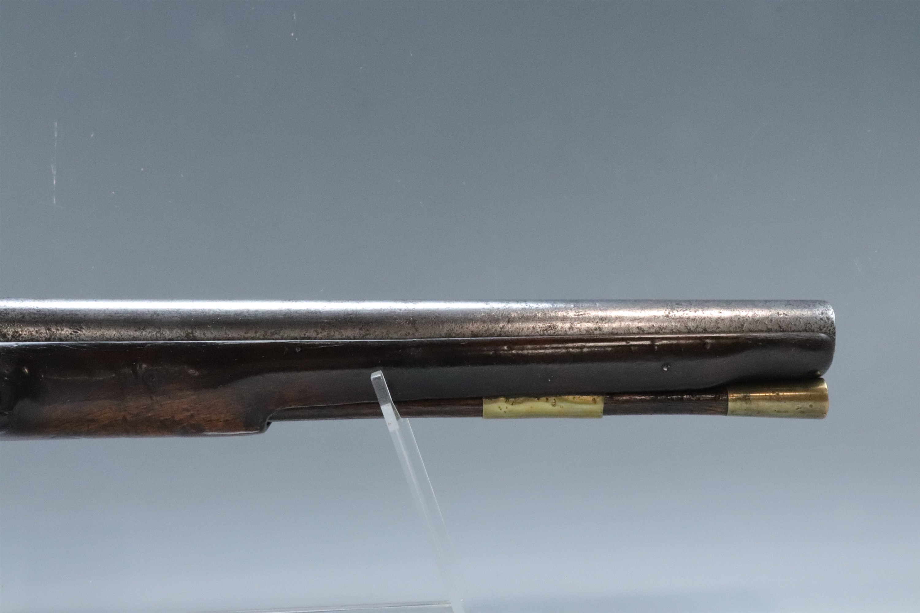 An extremely early Tower flintlock Sea Service pistol, the lock plate dated 1719 - Image 4 of 9