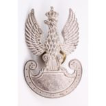 A Free Polish army silvered cap badge, naively inscribed verso, 5255 mm