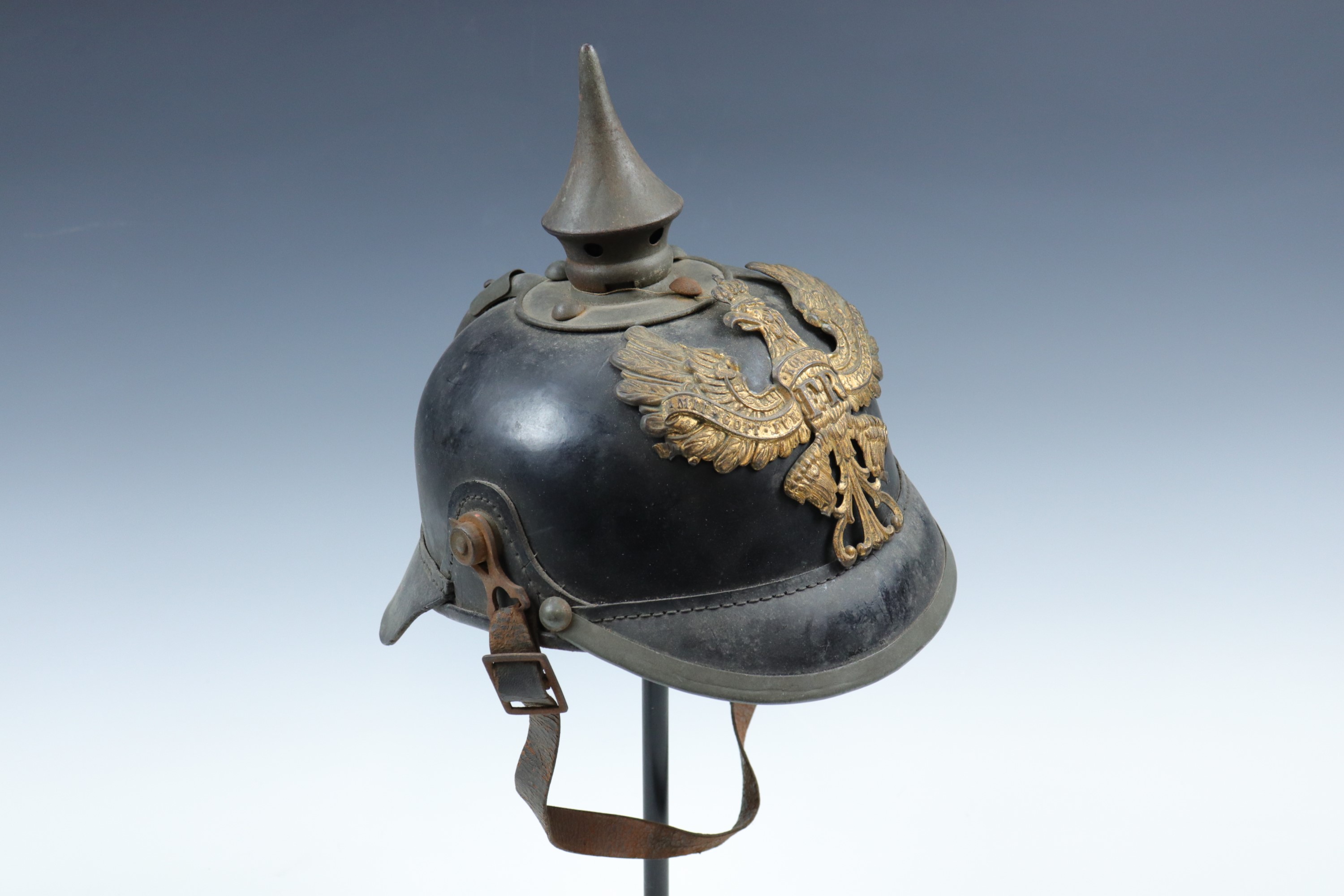 An Imperial German Prussian Model 1915 pickelhaube, dated 1916 - Image 3 of 7