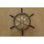 A cast brass ship's wheel from the wreck of the Imperial German Kaiserliche Marine U Boat SM U-48,