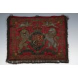 A rare Edward VIII Household Cavalry State Trumpeter's ceremonial trumpet banner, bearing Life