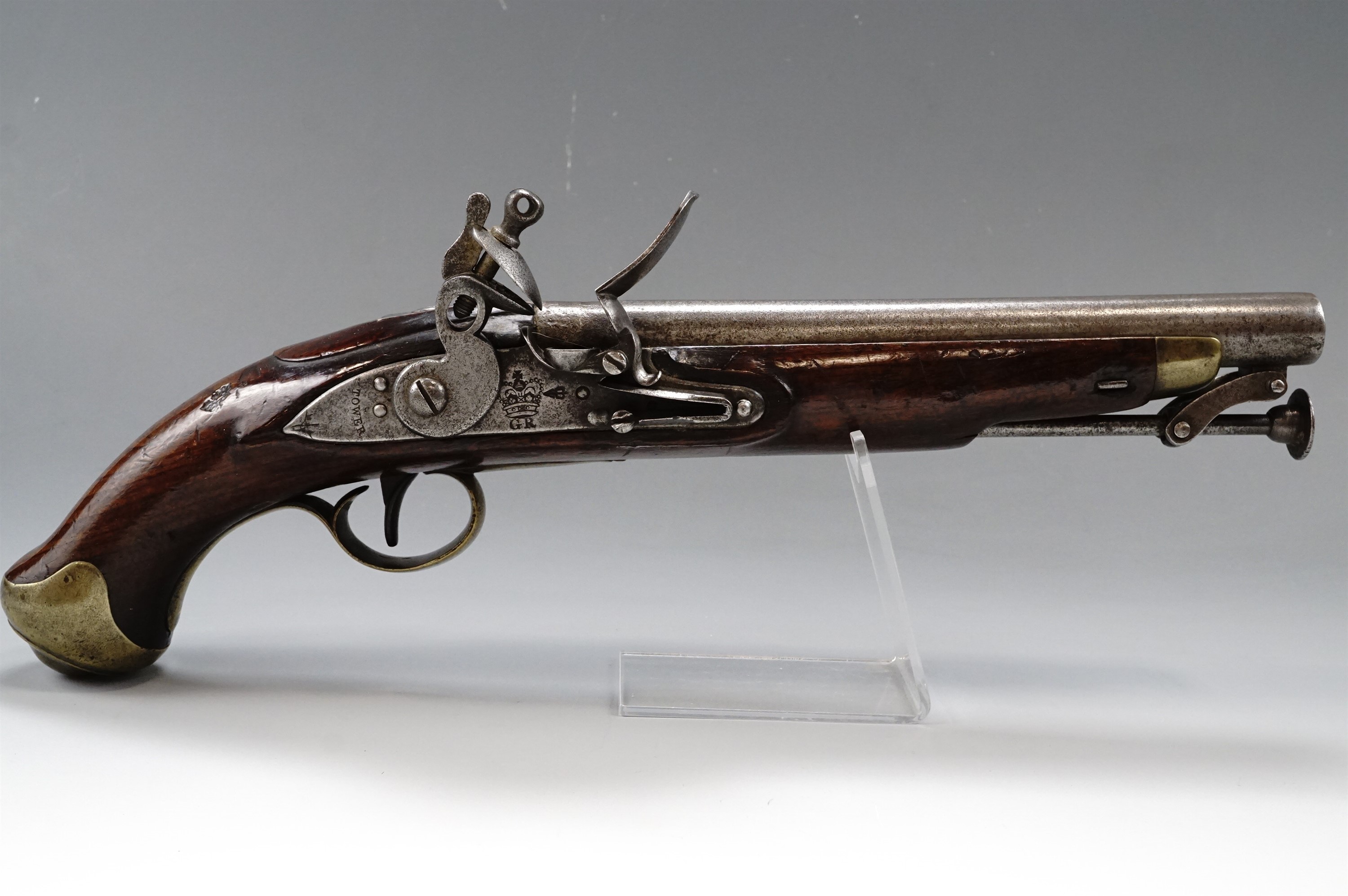A George III Ordnance New Land Pattern flintlock light cavalry pistol