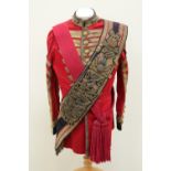 An early 20th Century Grenadier Guards drum major's full dress frock and sash / baldrick