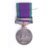A General Service Medal with Northern Ireland clasp to 24334748 GDSM R H Philpot. Grenadier Guards
