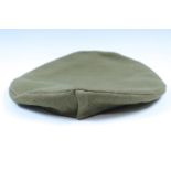 An army officer's forage cap khaki crown cover, circa 1940s