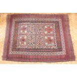 A hand knotted Afghan rug, 240 x 180 cm