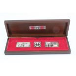 A cased trio of "The Royal Standards The Queen's Silver Jubilee" silver ingots, 121 g