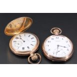 A gold plated pocket watch, John Taylor, Manchester, having a 15 jewel Swiss movement with an inner