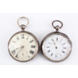 Two silver pocket watches, one by Wilson of Carlisle, both (a/f)