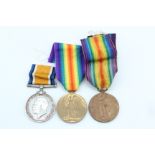 A British War Medal to 30332 Pte C E Lock, Devon Regt, together with Victory medals respectively