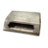 An early 20th Century Chinese silver vesta box holder, of sheared oblong form closed at one end