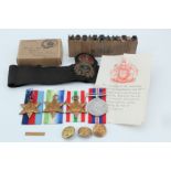 A Second World War Royal Navy campaign medal group including France & German clasp, in carton,
