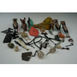A quantity of composite Star Wars toys including Jabba The Hutt etc