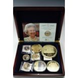 Commemorative coins including "Head of The House of Windsor HMQEII", QEII 80th Birthday Crown,