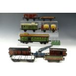A selection of Marklin tinplate O gauge model railway rolling stock, 1930s comprising 18440