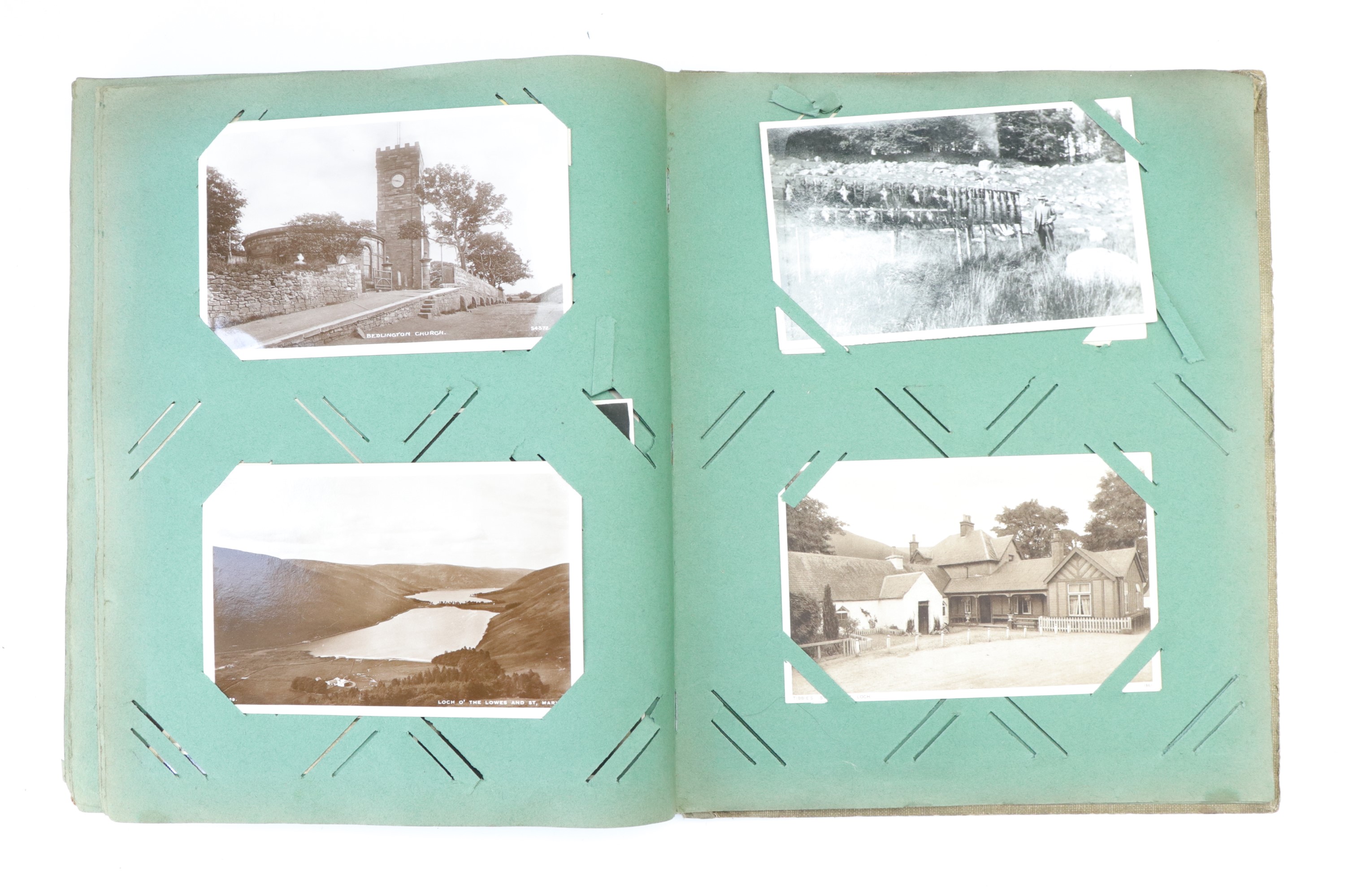 A postcard album, of over 100 cards relating to Britain including several photographic postcards - Image 9 of 9