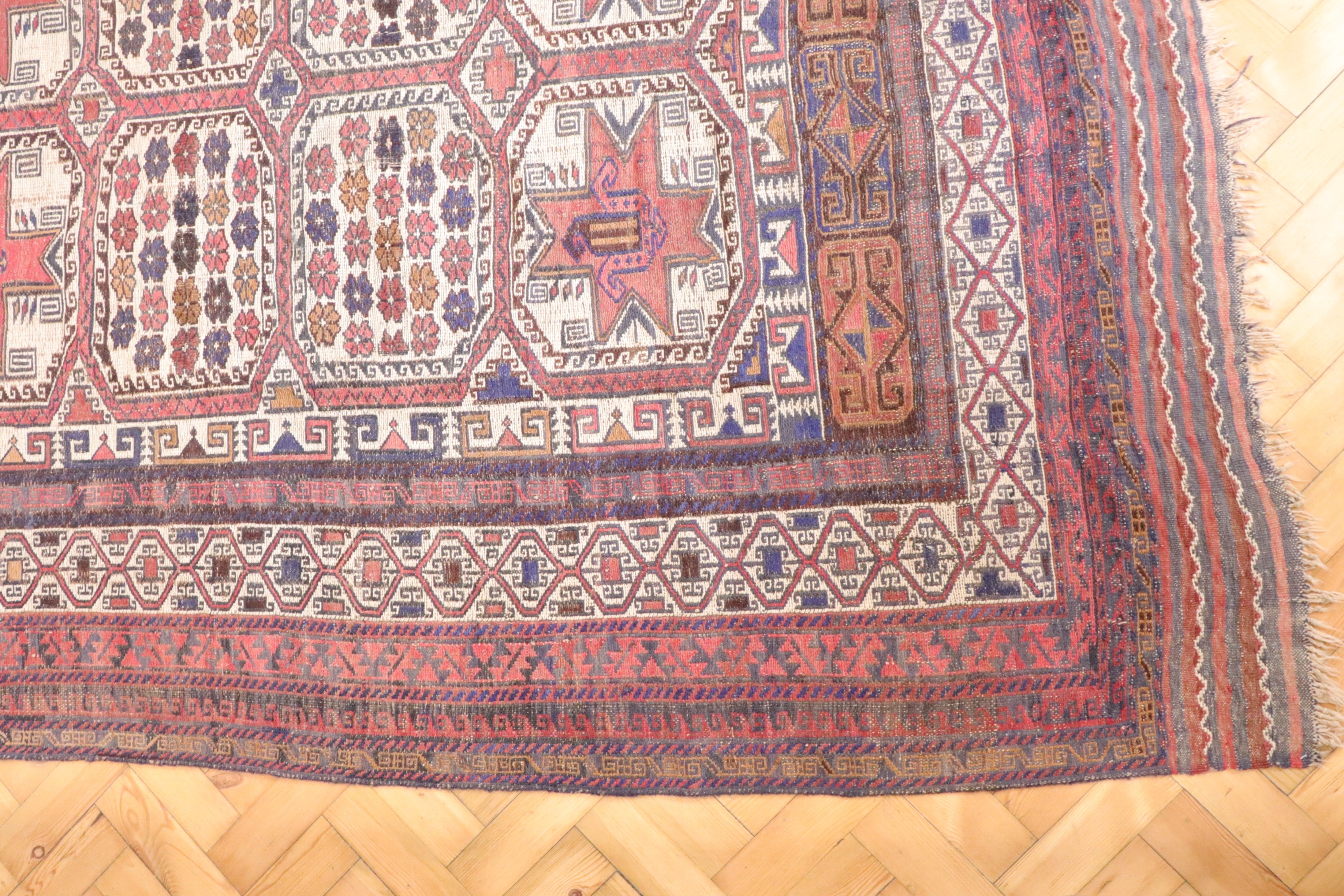 A hand knotted Afghan rug, 240 x 180 cm - Image 4 of 6
