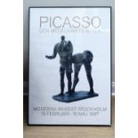 A Moderna Museet Stockholm 1997 Picasso "Och Medelhavet Myter" exhibition poster depicting "