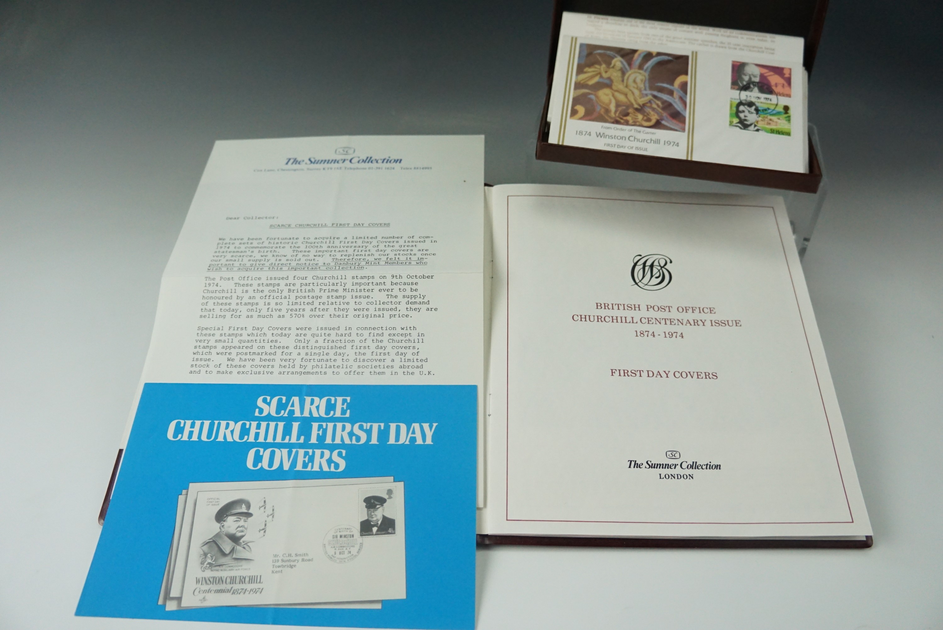 The Sumner Collection Churchill Centenary first day stamp covers booklet together with a similar - Image 2 of 2