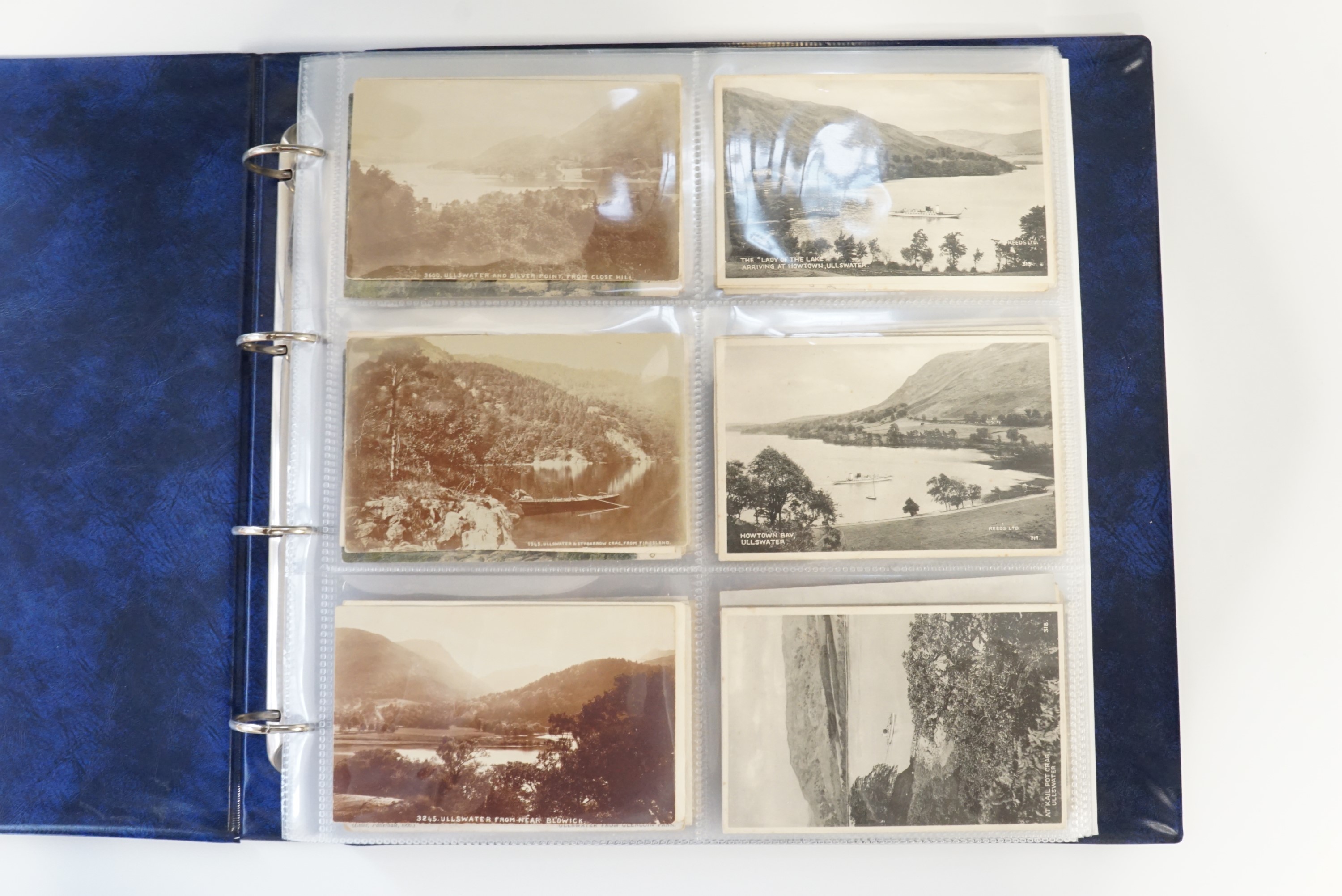 A sophisticated collection of approximately 200 postcards comprising monochrome scenes of Ullswater,