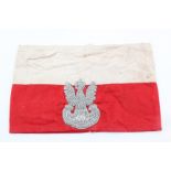 A Second World War Free Polish Army bullion-embroidered cotton brassard