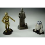 A Rawoliffe Fine Pewter Star Wars figure of Anakin Skywalker together with two Action Masters