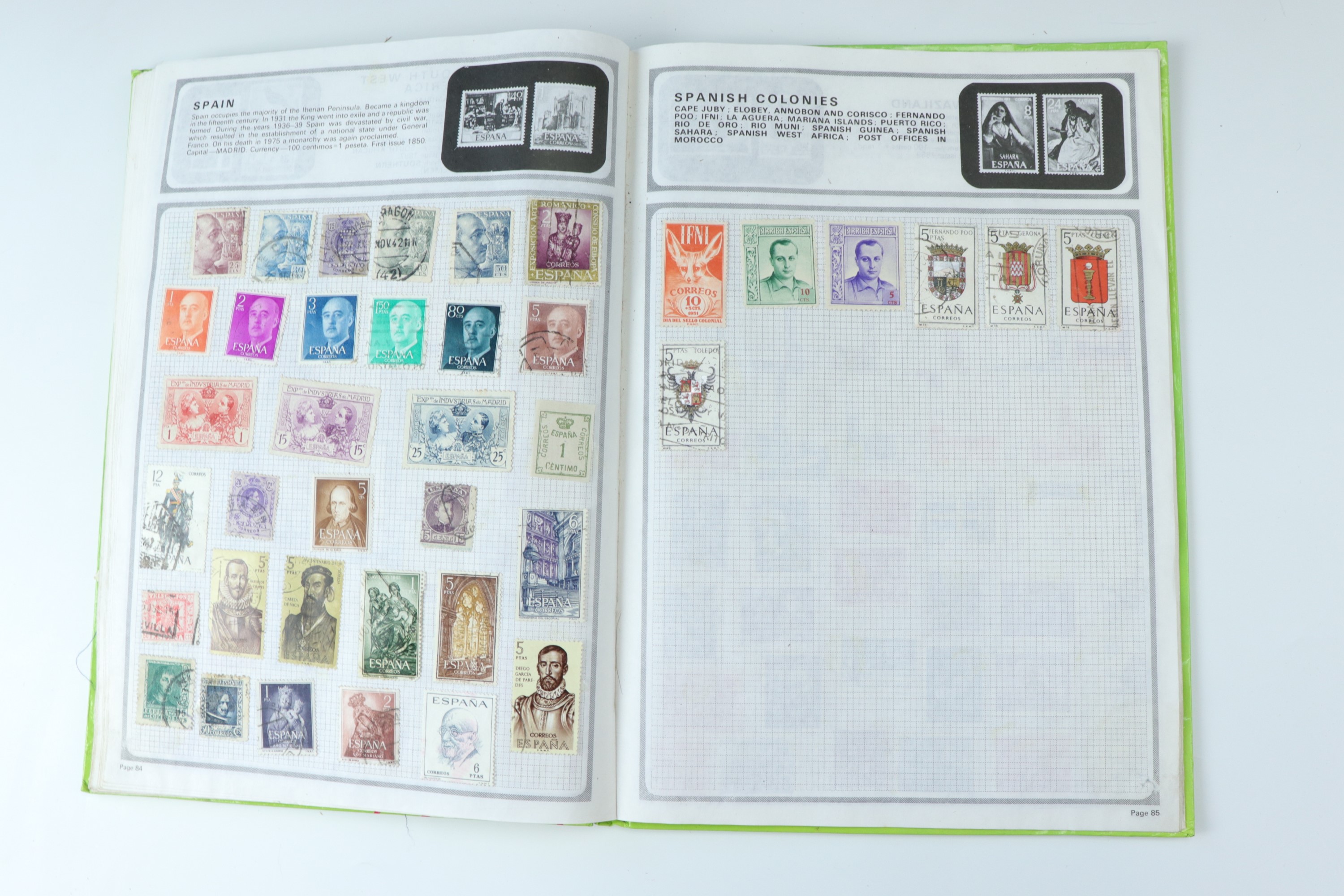 Several juvenile stamp albums containing GB and world stamps, with uncirculated and specimen GB - Image 36 of 47