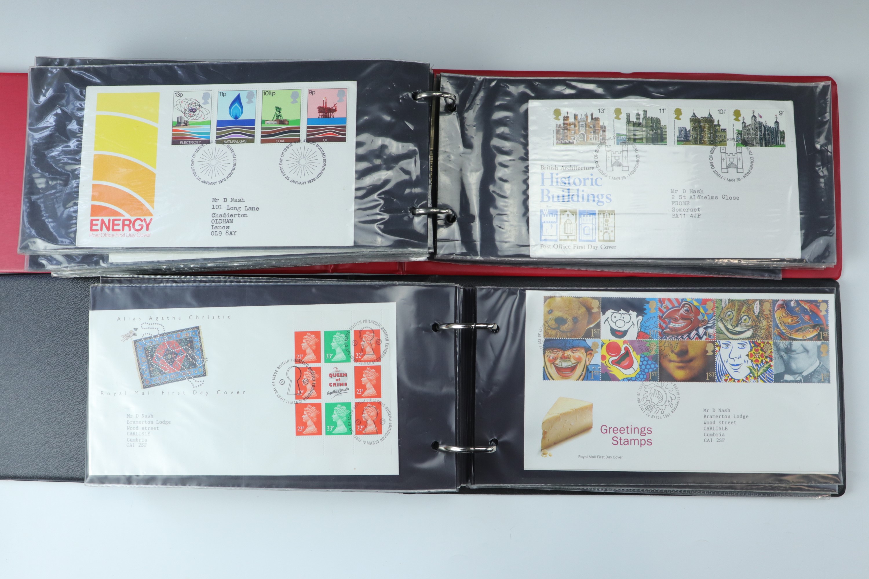 Six albums of first day stamp covers including "The Queens Golden Jubilee" commemorative coin - Image 8 of 20