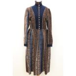 A 1970s Marion Donaldson wool and corduroy dress, label size 14