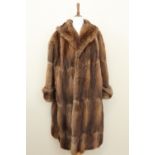 A vintage lady's fur coat, bust 55 cm x 115 cm length