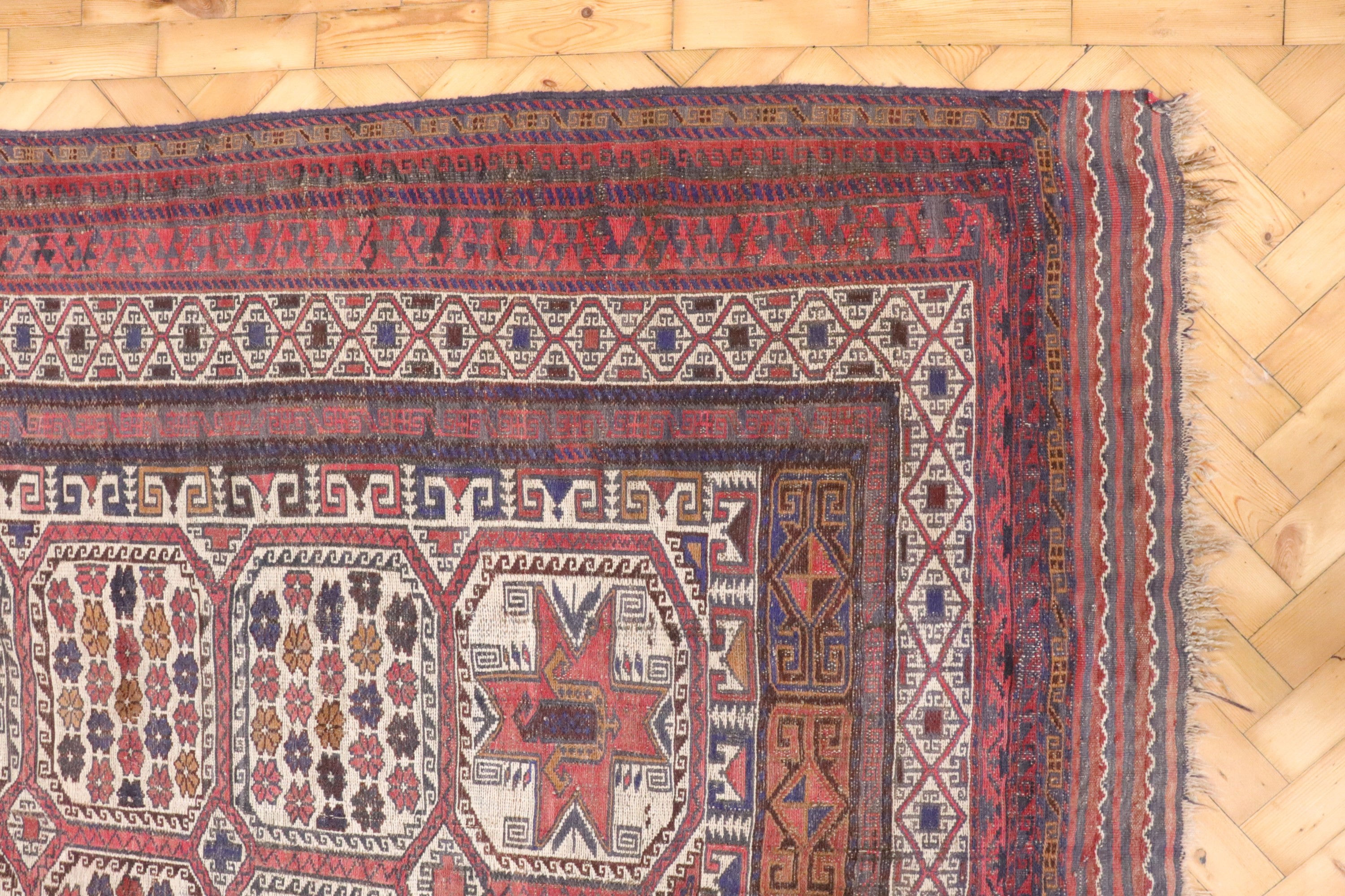 A hand knotted Afghan rug, 240 x 180 cm - Image 5 of 6