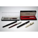 Parker and Osmiroid fountain pens etc