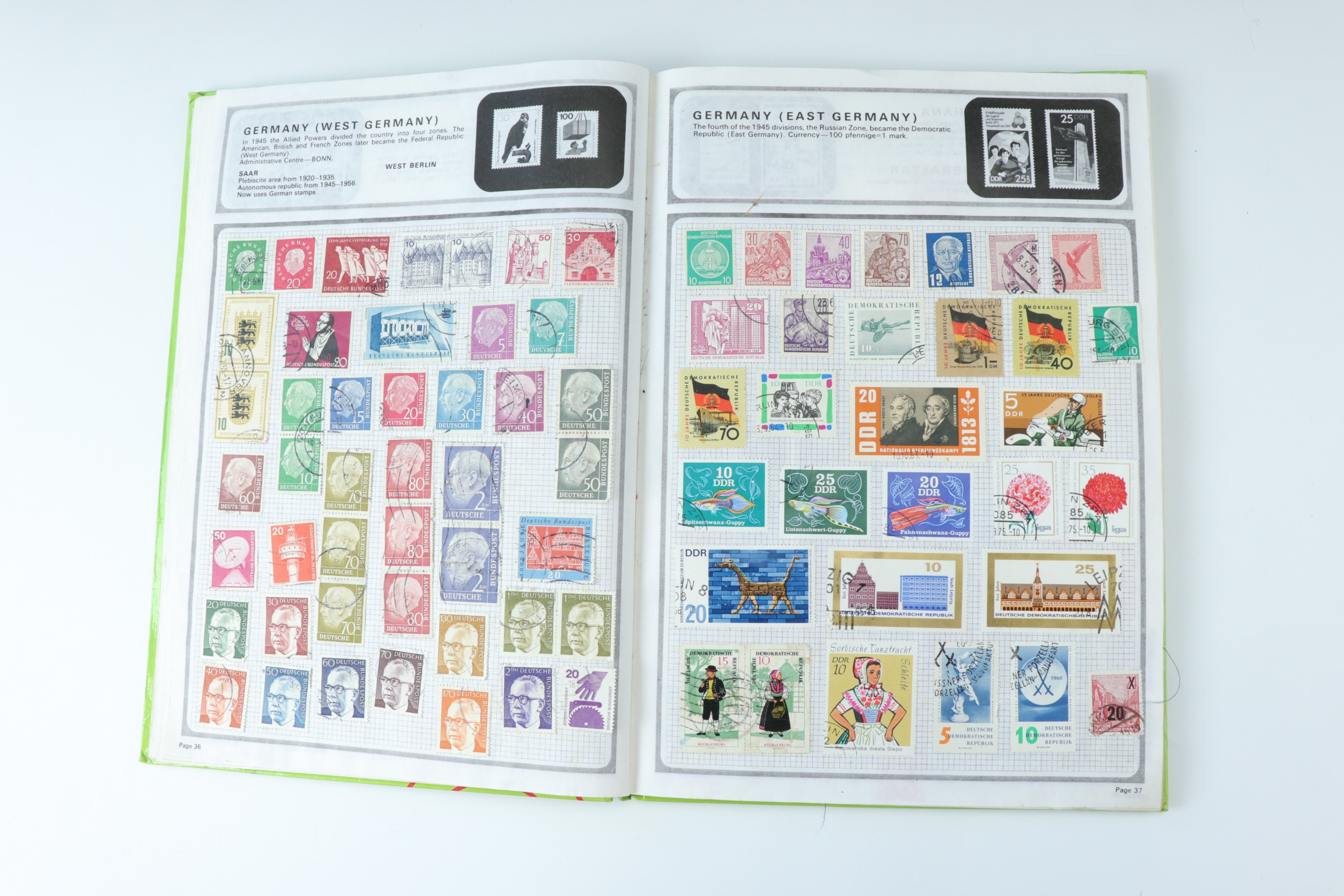 Several juvenile stamp albums containing GB and world stamps, with uncirculated and specimen GB - Image 30 of 47