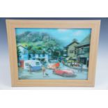 After Kevin Walsh (Lake District) A holographic print "Happy Days in the Lake District", framed,
