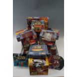 A quantity of boxed Star Wars Action Fleet toys including a Death Star play set, Darth Vader