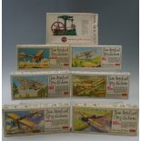 Six Inpact model aircraft kits "Those Magnificent Flying Machines" together with a 19th Century beam