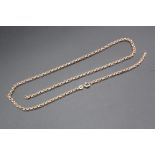 A 9 ct gold plain link necklace, late 20th Century, (a/f), import marks for Birmingham, 6.02 g, 49