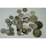 A small group of Georgian and later British silver and other coins