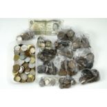 A quantity of British coins, including pre 1991 copper (1.4 kg), Canadian and European coins etc,