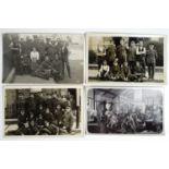 A small group of Great War photographic postcards depicting Border Regiment and other soldiers