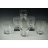 A set of six whisky tumblers