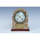 A late Victorian presentation mantle clock, "Cumberland Fox Hounds 1892 second prize won by