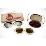 Three pairs of vintage sunglasses