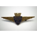 A vintage BAOC "Junior Jet Club" pin badge, circa 1950s