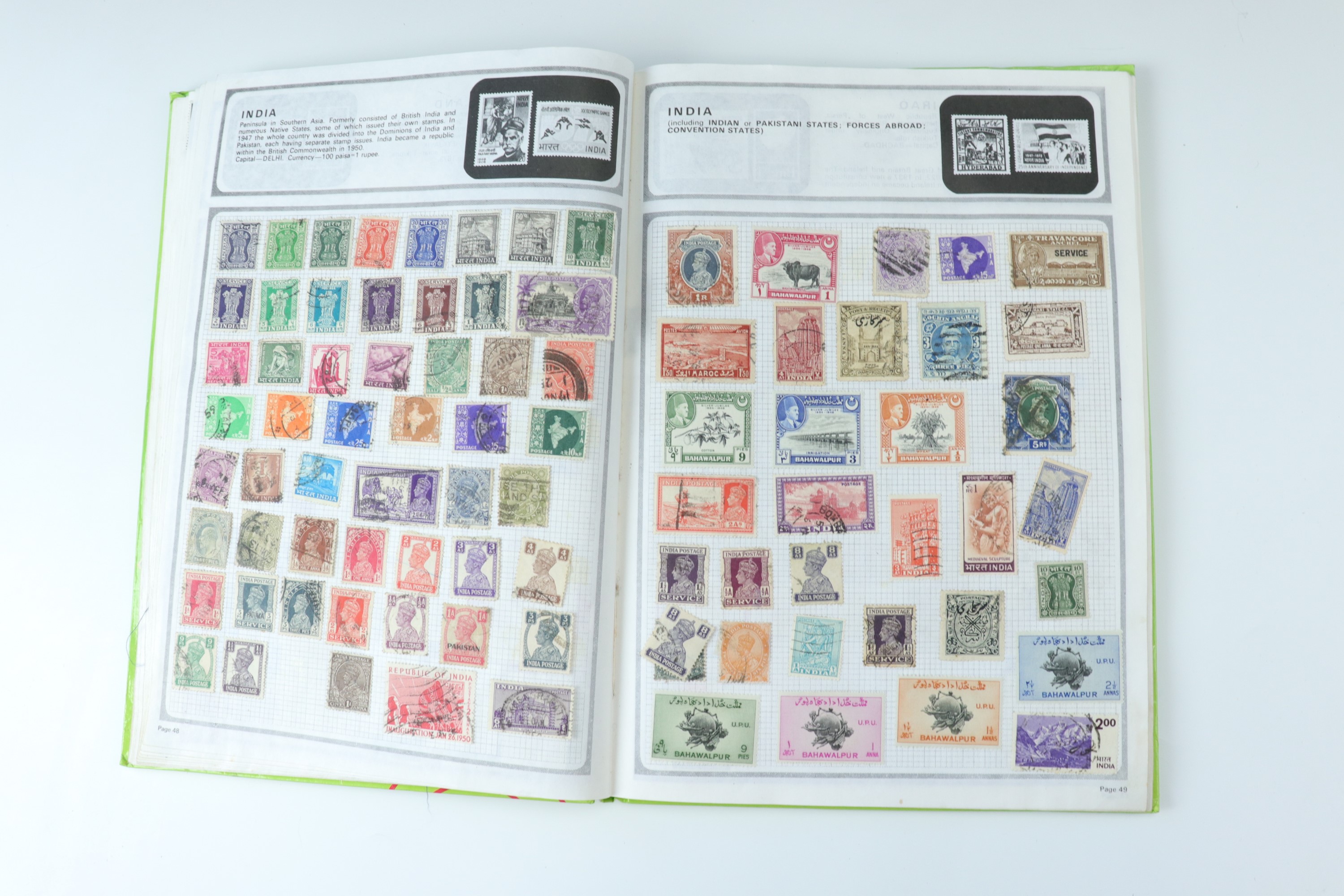 Several juvenile stamp albums containing GB and world stamps, with uncirculated and specimen GB - Image 31 of 47