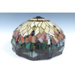 A large Tiffany style lamp shade, 40 cm diameter