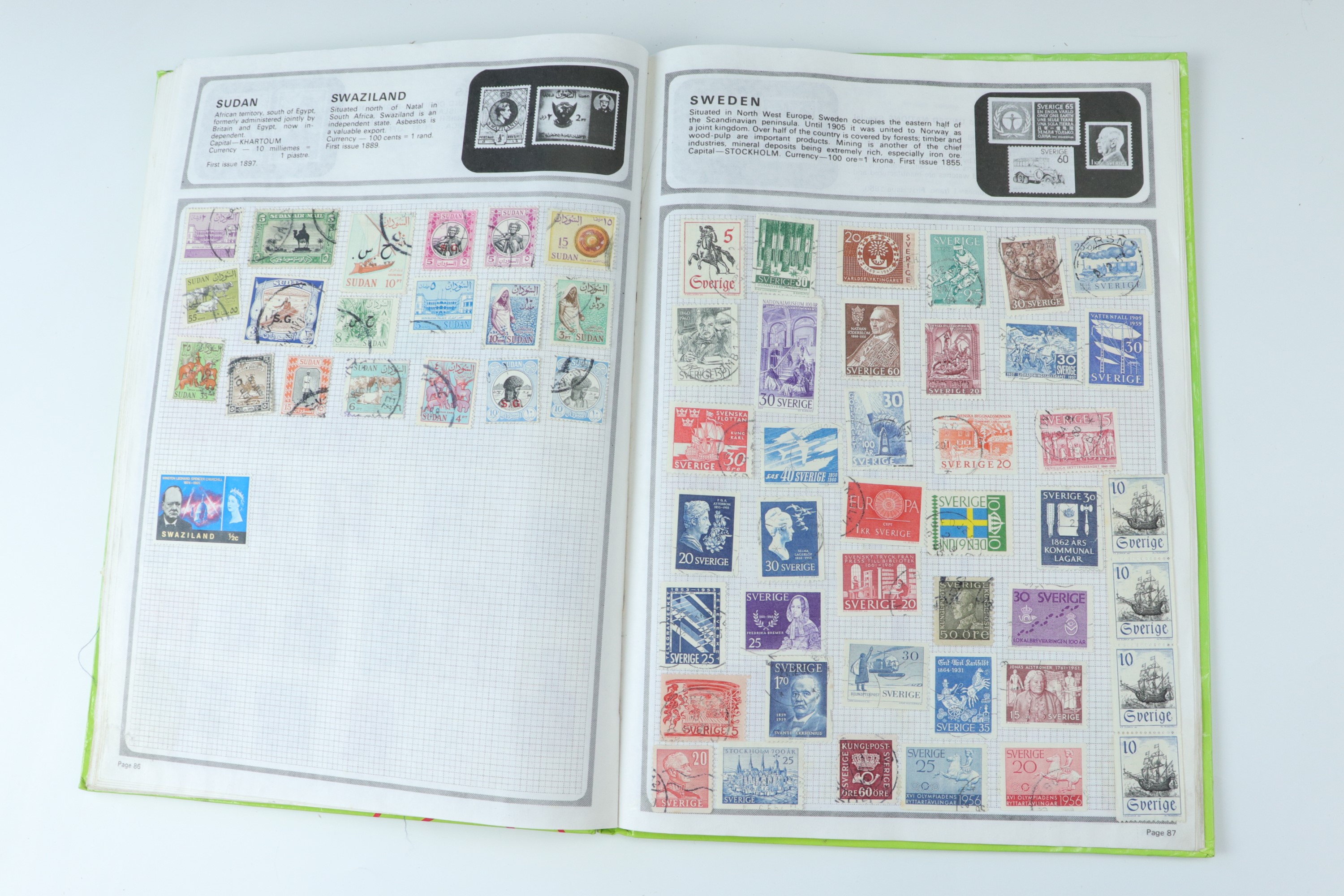 Several juvenile stamp albums containing GB and world stamps, with uncirculated and specimen GB - Image 37 of 47