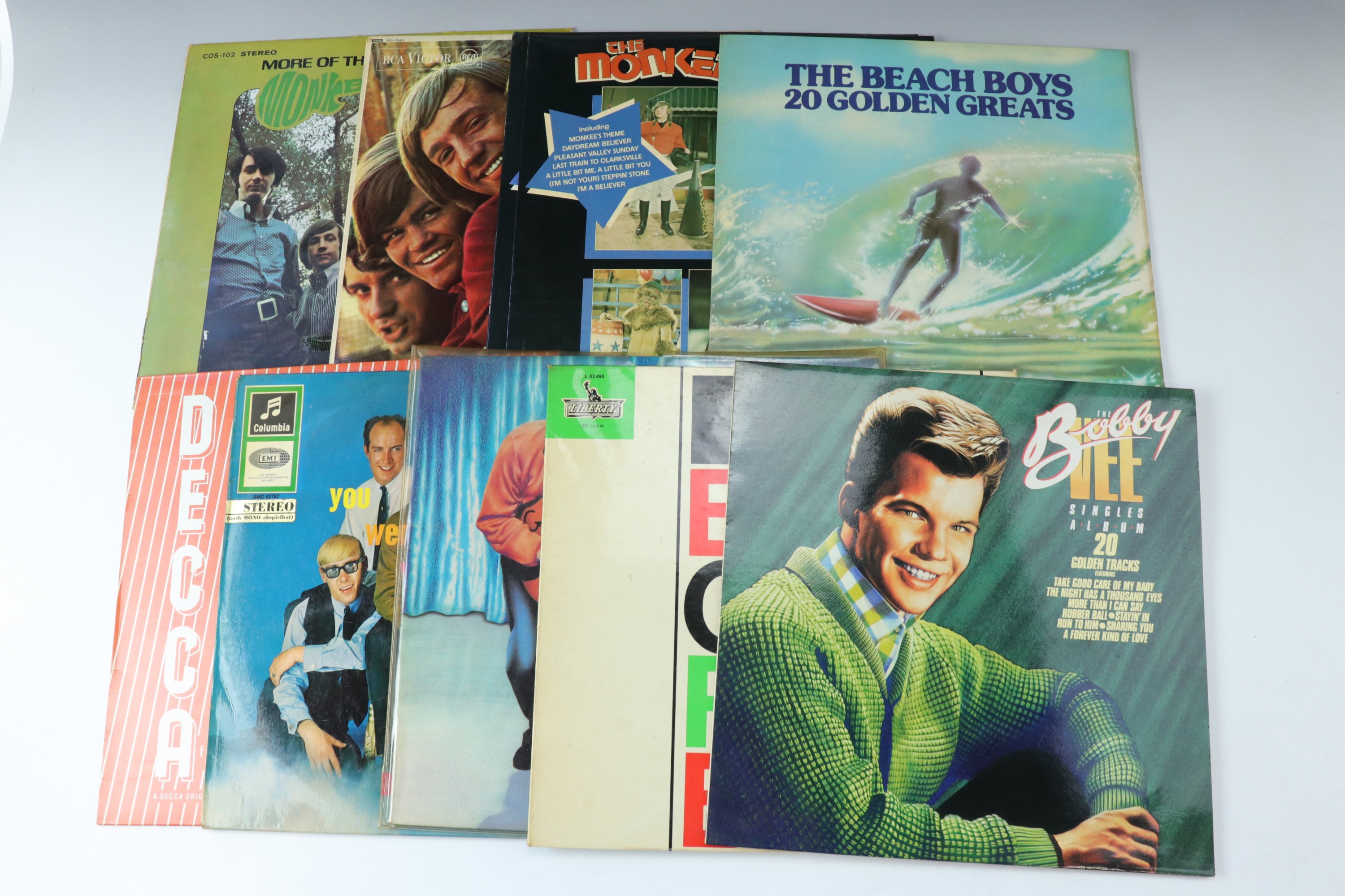 A quantity of various cased LP records including nine The Shadow's LPs, six Buddy Holly LPs, The