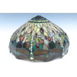 A large Tiffany style lamp shade, 40 cm diameter