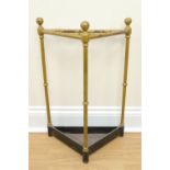 A gilt metal stick stand, 62 cm